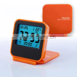 Promotional Portable Stylish Digital Table Clock With Thermometer Alarm Snooze and Night Light thumbnail-4