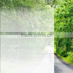 White Stripe Gradual Decorative Stained Glass Window Film thumbnail-1