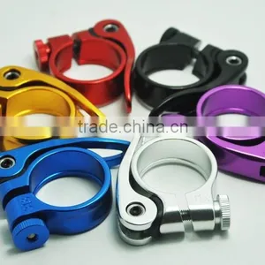 6061 Aluminum Quick Release 28.6/30.2/31.8/34.9/38.5 Bicycle Aluminum Seat Post Clamps thumbnail-1