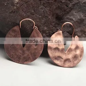 Hammered Basket Metal Simple Style Earring thumbnail-2