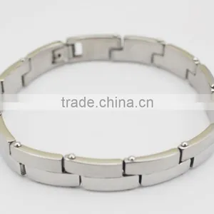 Silver Link Chain Stainless Steel Fashion Bracelet Men thumbnail-1