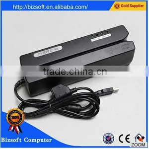 Bizsoft Single Card Slots MSR90 USB Magnetic Stripe Swipe Card Reader thumbnail-1