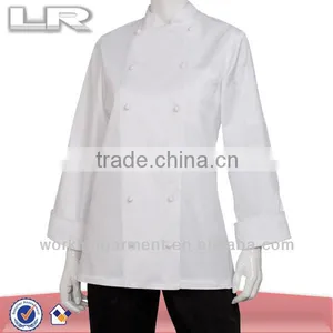 Women's Basic White Chef Coat,100% Cotton thumbnail-1