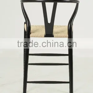 Hans Wegner Wooden Black Arm Y Barstool/ Wishbone Chair(CH-512R) thumbnail-3