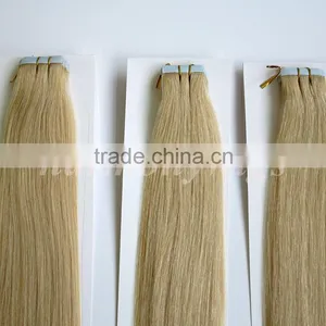 Top Quality Tape in Hair Extensions Human Hair 18 20 22 24inch 2g&2.5g/1pcs #60/Platinum Blonde Customized Color and Length thumbnail-4