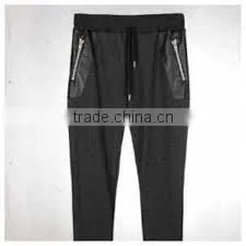 Women Leather Jogging Pant Women Leather Sweatpant Women Relaxed Leather Pant/Faux Leather Inset Sweatpants CCP035 thumbnail-1