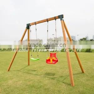 Simple Wooden Outdoor Swing Set TYS-S01 thumbnail-1