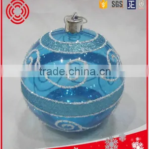 Promotional Lake Blue Transparent Plastic Christmas Ball for Tree Decoratrion thumbnail-2