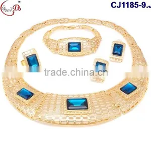 CJ1185-2 Hot Sell Fashion Good Quality 18k Dubai Gold Jewelry Set for Party thumbnail-3