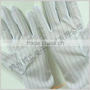 ESD Anti-slip Gloves; Anti-static ESD Gloves;pvc Dotted ESD Gloves thumbnail-1