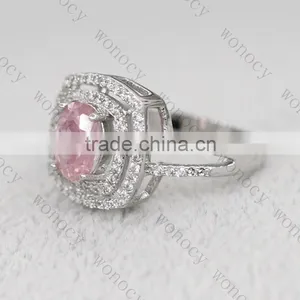 Stylish Amethyst Purple Crystal Ring Party Engagement Wedding Rings for Women Platinum Plated Women Rings thumbnail-3