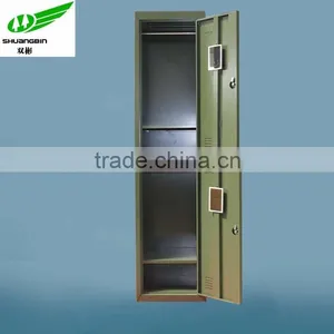 Green Lockable 2 Door Military Wardrobe Cabinet thumbnail-2