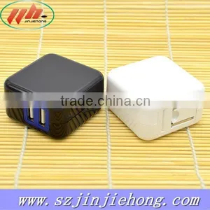 Factory Outlet Wall Charger Folding Plug Travel Charger 5V2.4A Dual Port USB Wall Charger thumbnail-5