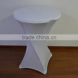 White Spandex Cocktail Table Cover/table Cloth for Bar thumbnail-1