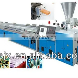 pe Wpc Pvc Wood Plastic Profile Production Line thumbnail-1
