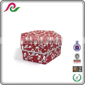 Hexagonal Prism 2 Drawers Storage Cardboard Box thumbnail-2