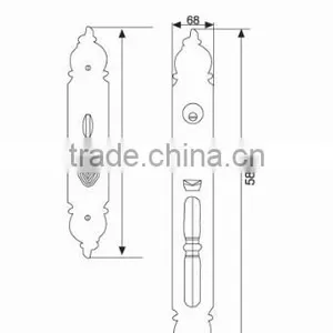 Luxury Brass Mortise Lock With Handles thumbnail-6