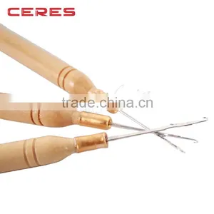 Wooden Latch Hook Needle, Hair Weaving Needle, Lace Wig Needle Hair Extensions Tools Quality Choice thumbnail-1