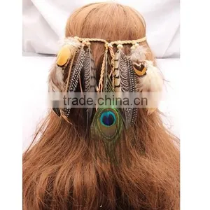 Tribe Feather Beads Headbands Headdress Carnival Headpieces Waistband Hairband thumbnail-4