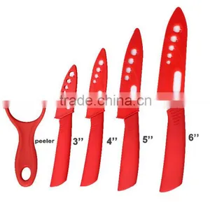 Beauty Gifts Zirconia Kitchen Knife Set Ceramic Fruit Knife Set 3" 4" 5" 6" Inch+ Peeler+Covers thumbnail-2