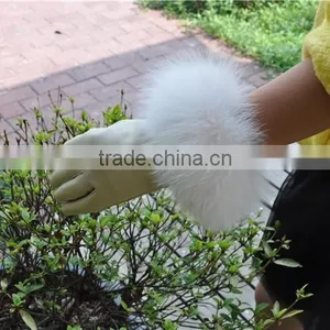 2016 New Product Real Leather Gloves With Genuine Fox Fur Cuff Leather Glove thumbnail-3