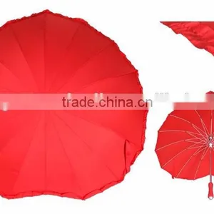 Wedding Chinese Parasols Heart Shape Umbrella Chinese Umbrellas for Wedding thumbnail-3
