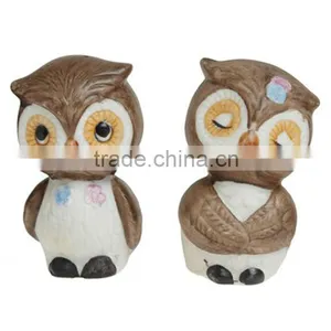 2013 New Design Ceramic Vintage Cute Owl Salt and Pepper Shakers thumbnail-1