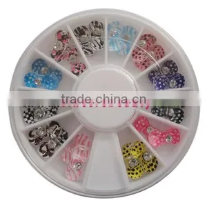 3D Nail Art ,Nail Resin Bow With Rhinestone thumbnail-1