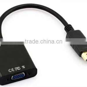 Display Port Male to VGA Female With Gold Plated Black Color Top Quality 23cm thumbnail-1