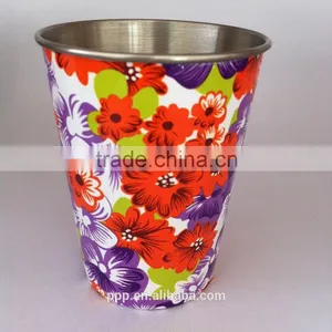 Single-wall Stainless Steel Mug/curl Rim Water Cup/stackable Save Space Coffee Tumbler thumbnail-5