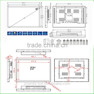 17"19"22"26"32"42"47"55" Hd-sdi Cctv Test Monitor With HDMI/VGA/BNC Input thumbnail-2