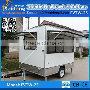 2016 Newly Shanghai Newstyle!!!Fibreglass Food Trailer for Food Mobile Cart -food Truck for BBQ thumbnail-1