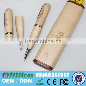 Multifunctional Wooden Pen Shape Usb Flash Drive With Costom Logo thumbnail-1
