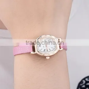 New Models From Doris Watch Slim Band Square Alloy Rose Gold Women Dress Leather Watch thumbnail-5