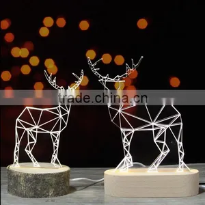 Christmas Decoration 5W 3D Acrylic LED Deer Animal Light thumbnail-1