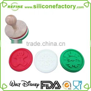 DGCCRF Confirmed Customized Wooden Handle Silicone Cookie Stamp thumbnail-5