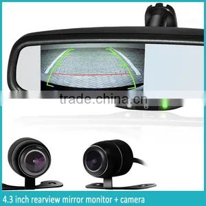 OEM Parking Sensors Rear View Mirror With Auto Brightness 4.3 Inch Lcd Monitor thumbnail-3