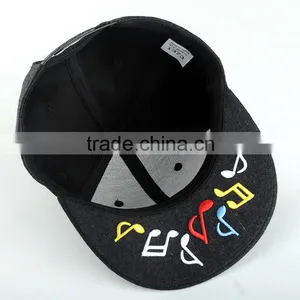 Wholesale Flat Brim 100%acrylic 6 Panel Snapback Custom thumbnail-3