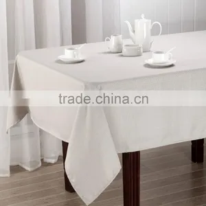 Faux Linen Solid Color Plain Table Cloth Polyester thumbnail-1