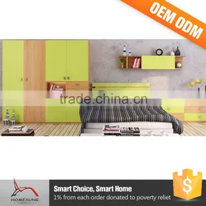 4 Door Wooden Veneer Designs Lightweight Portable Armoire Wardrobe Closet thumbnail-5