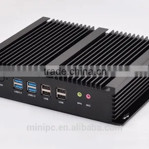 Industrial PC Fanless Design Mini Computer Mini PC Core i3 4010U With 6 RS232 Ports thumbnail-4