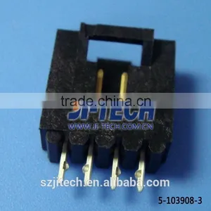 2.54mm Vtertical Pcb Mounting Orientation Wire to Board Shrouded Header Connector TE 4 Pin Plug Connector Tyco 5-103908-3 thumbnail-1