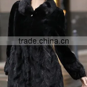Fashion Genuine Mink Fur Coat for Women MC09 thumbnail-4
