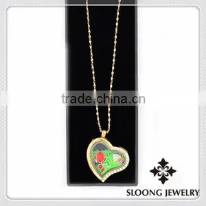 Fashion Charm Boy and Girl Living Heart Pendant Necklace thumbnail-2
