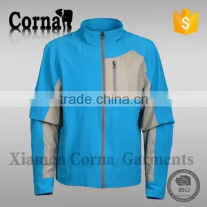 Latest Fashion Trends Blue Waterproof Sportswear Mens Parka Jacket thumbnail-3