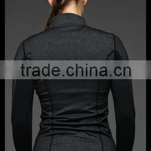 Kiteng 2016 New Design Women's Yoga Coat Fitness Running Sport Hooded Jacket With 1/4 Zipper Office In USAsmall Minimum thumbnail-4