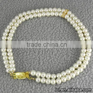 High Quality Multi Strand Pearls Necklace Design Ideas, Low Price Pearl Necklace Jewelry Description thumbnail-1