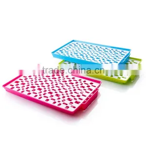 Multifunction Colorful Hallow Drain Custom Kitchen Cheap Plastic Tray thumbnail-2