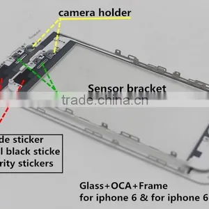 Camera Holder & Sensor Bracket With Front Glass+ Oca +frame for Iphone 6s for Iphone 6s Plus thumbnail-1