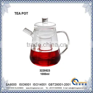 Clear Borosilicate Glass Tea Pot TP523 thumbnail-1